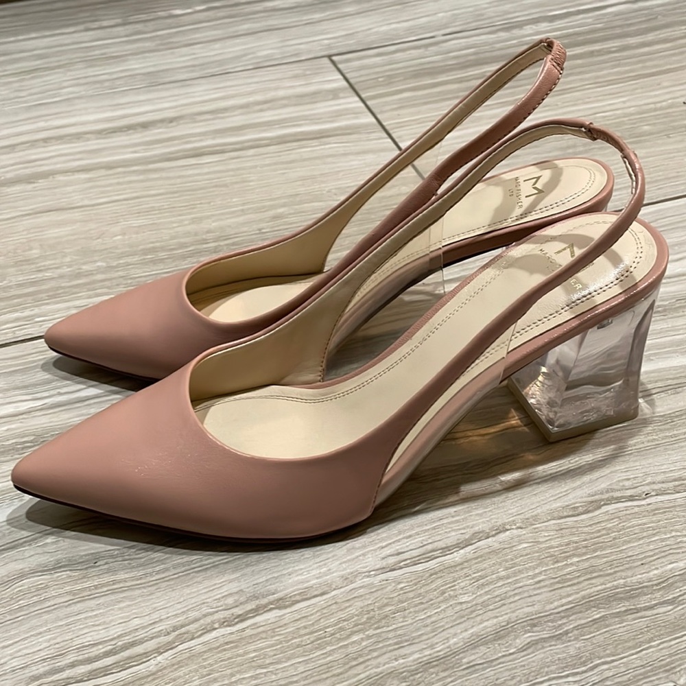 Marc Fisher Women's Zudi Slingback Pump, Light Pink Leather
